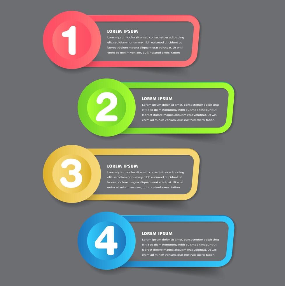 modern text box template, infographics banner vector