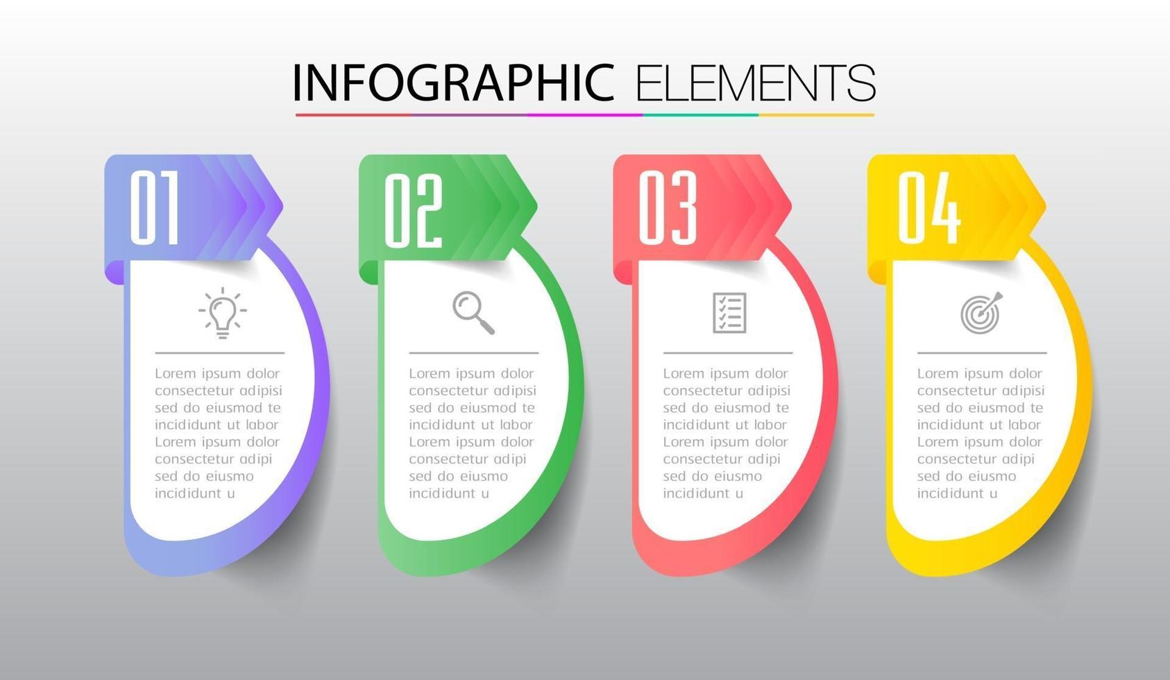 modern text box template, infographics banner vector