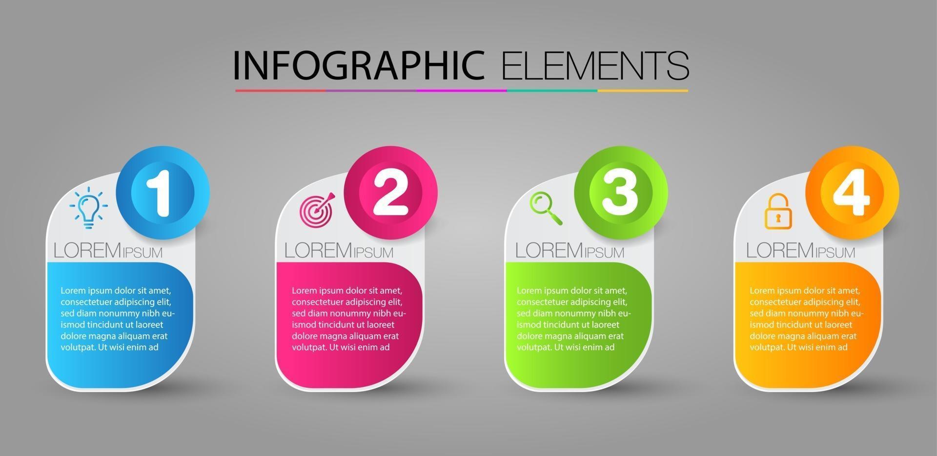 modern text box template, infographics banner vector