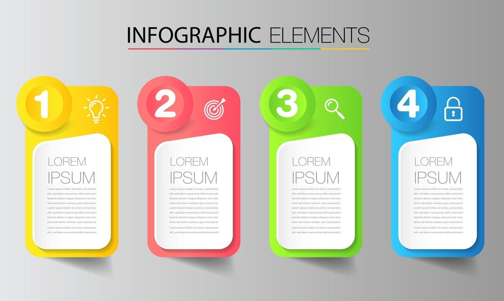 modern text box template, infographics banner vector