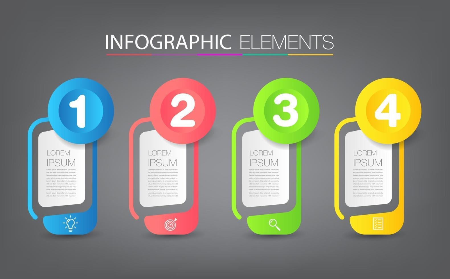 modern text box template, infographics banner vector