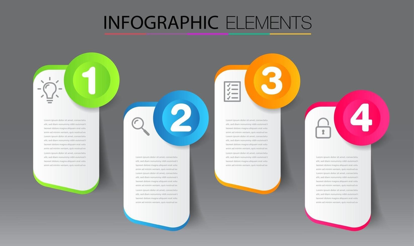 modern text box template, infographics banner vector