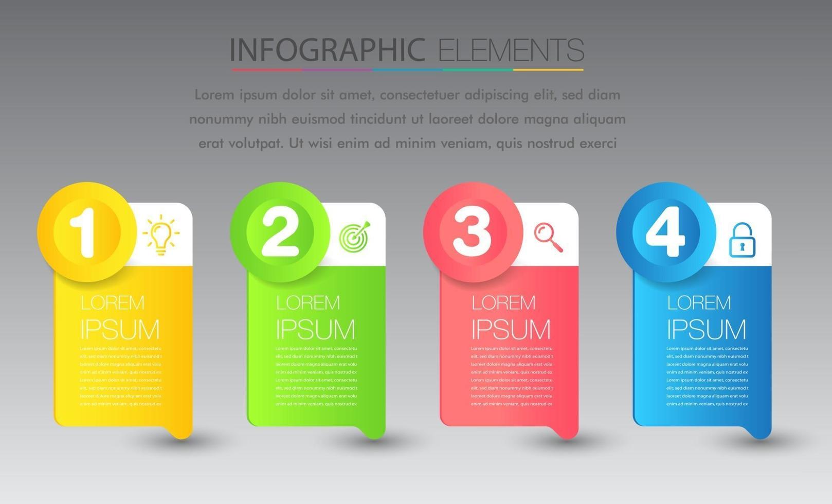 modern text box template, infographics banner vector