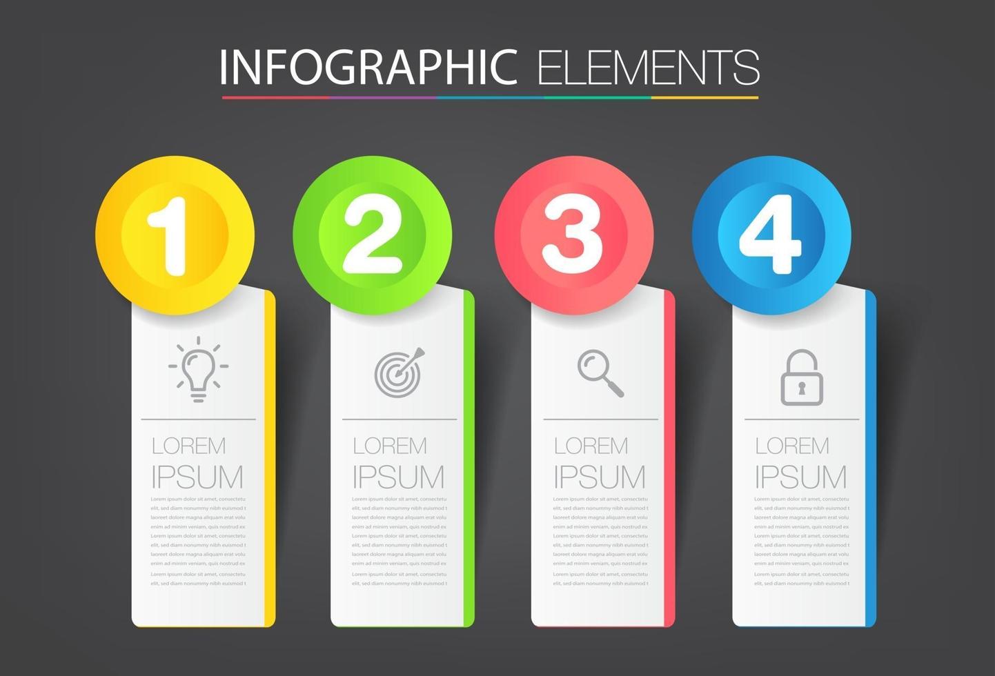 modern text box template, infographics banner vector