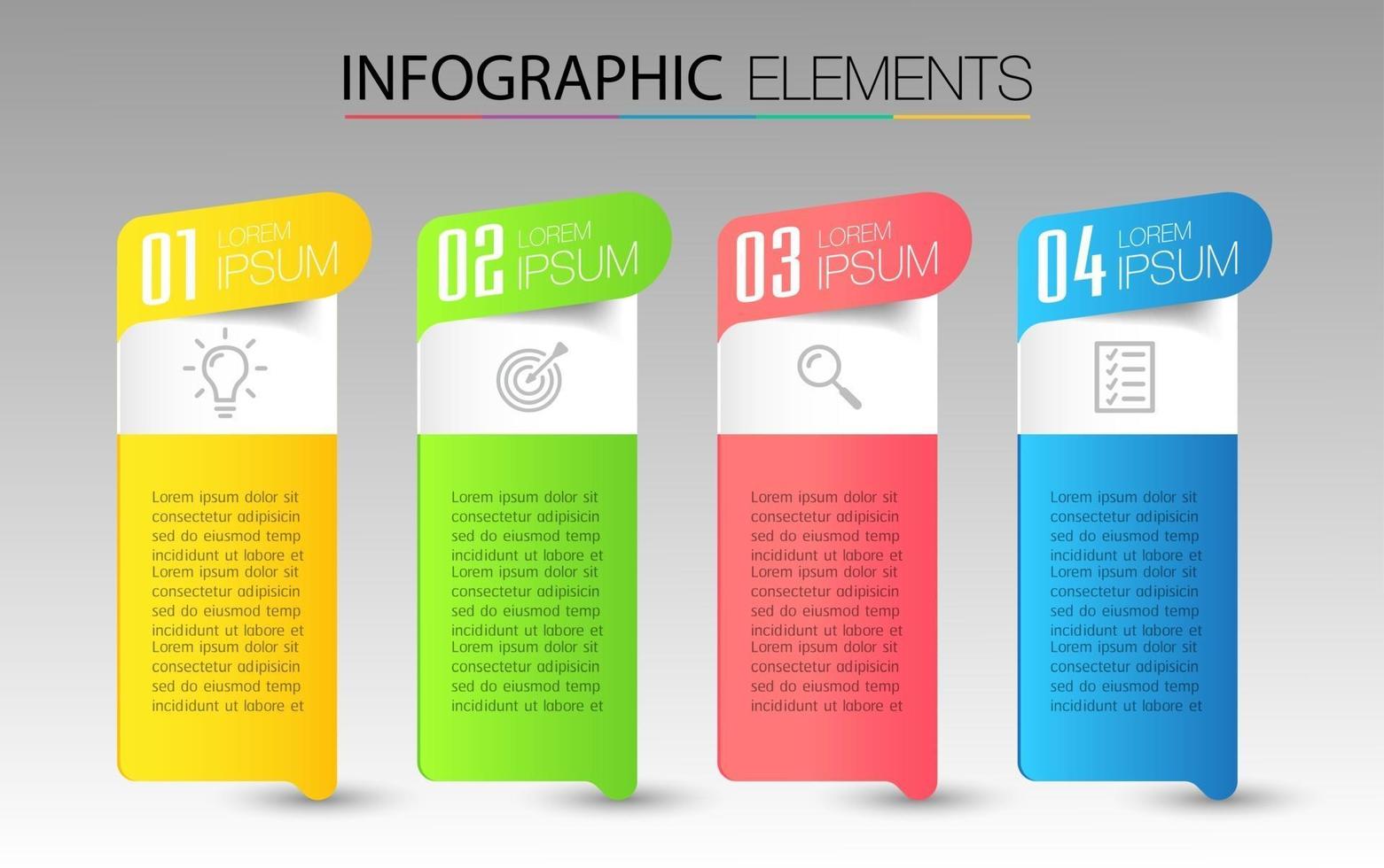 modern text box template, infographics banner vector