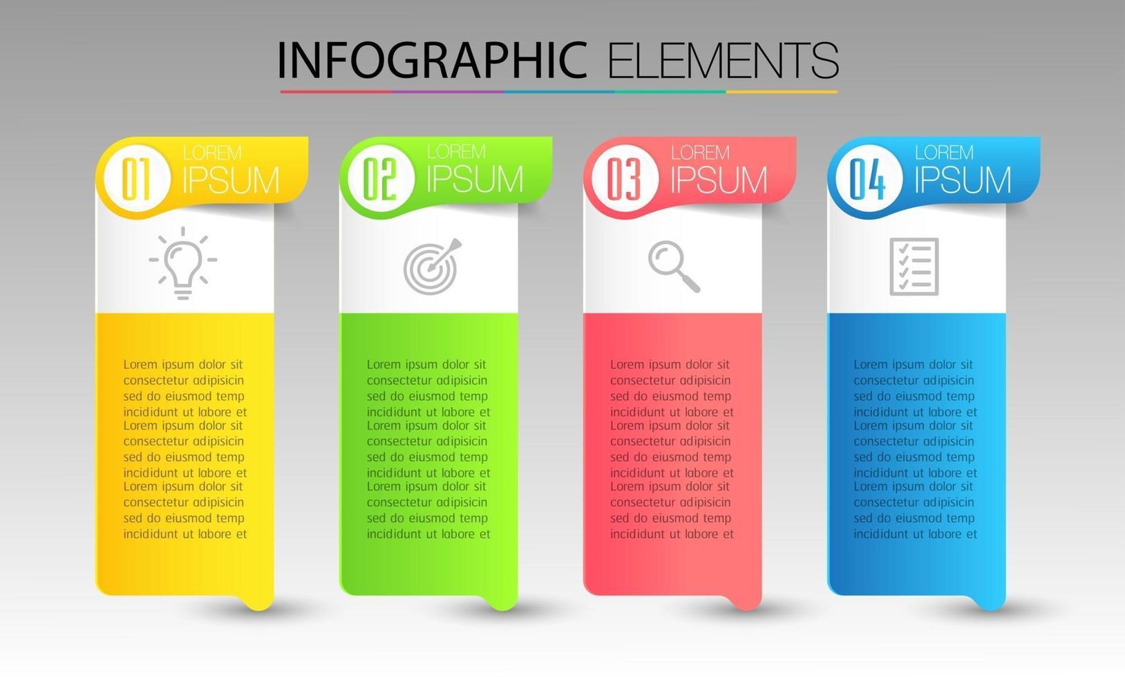modern text box template, infographics banner vector