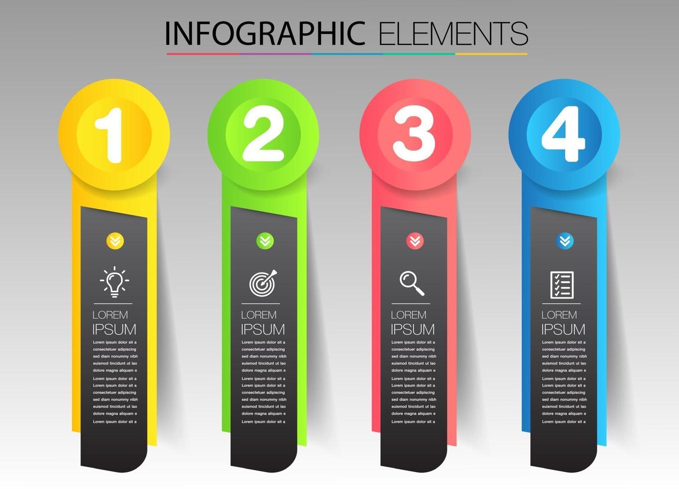 modern text box template, infographics banner vector