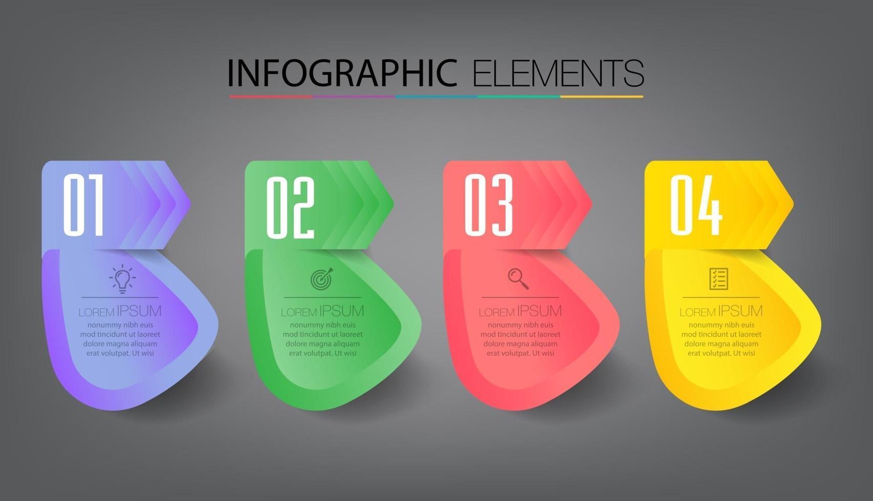 modern text box template, infographics banner vector