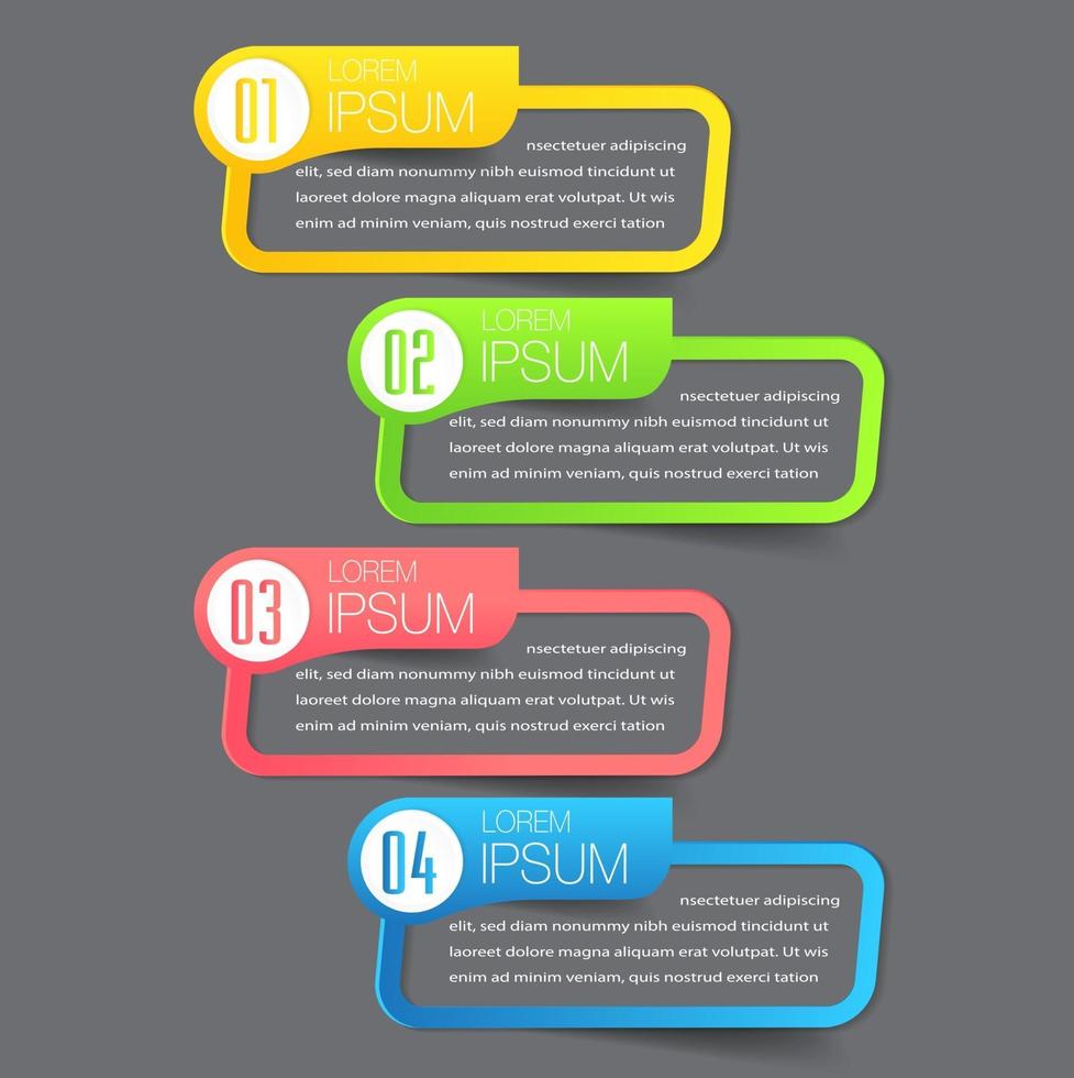 modern text box template, infographics banner vector