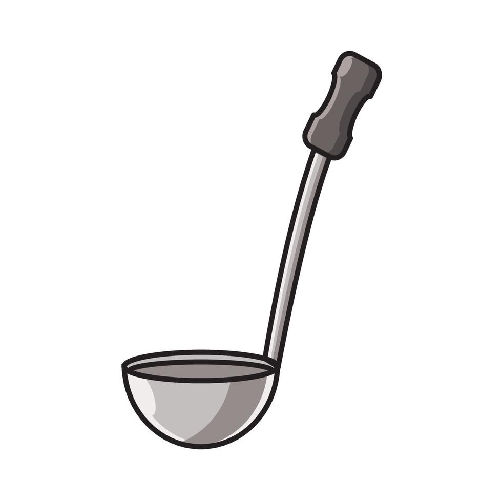 spoon vegetable gravy illustration vector