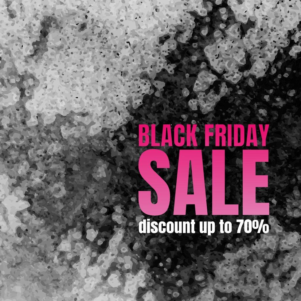 Black Friday Sale banner with watercolor texture vector