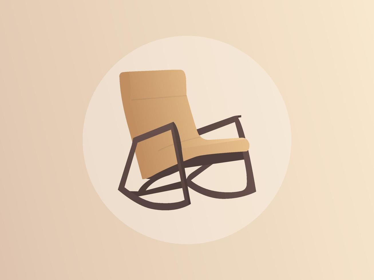 A Nice Easy Chair with Circle Background vector