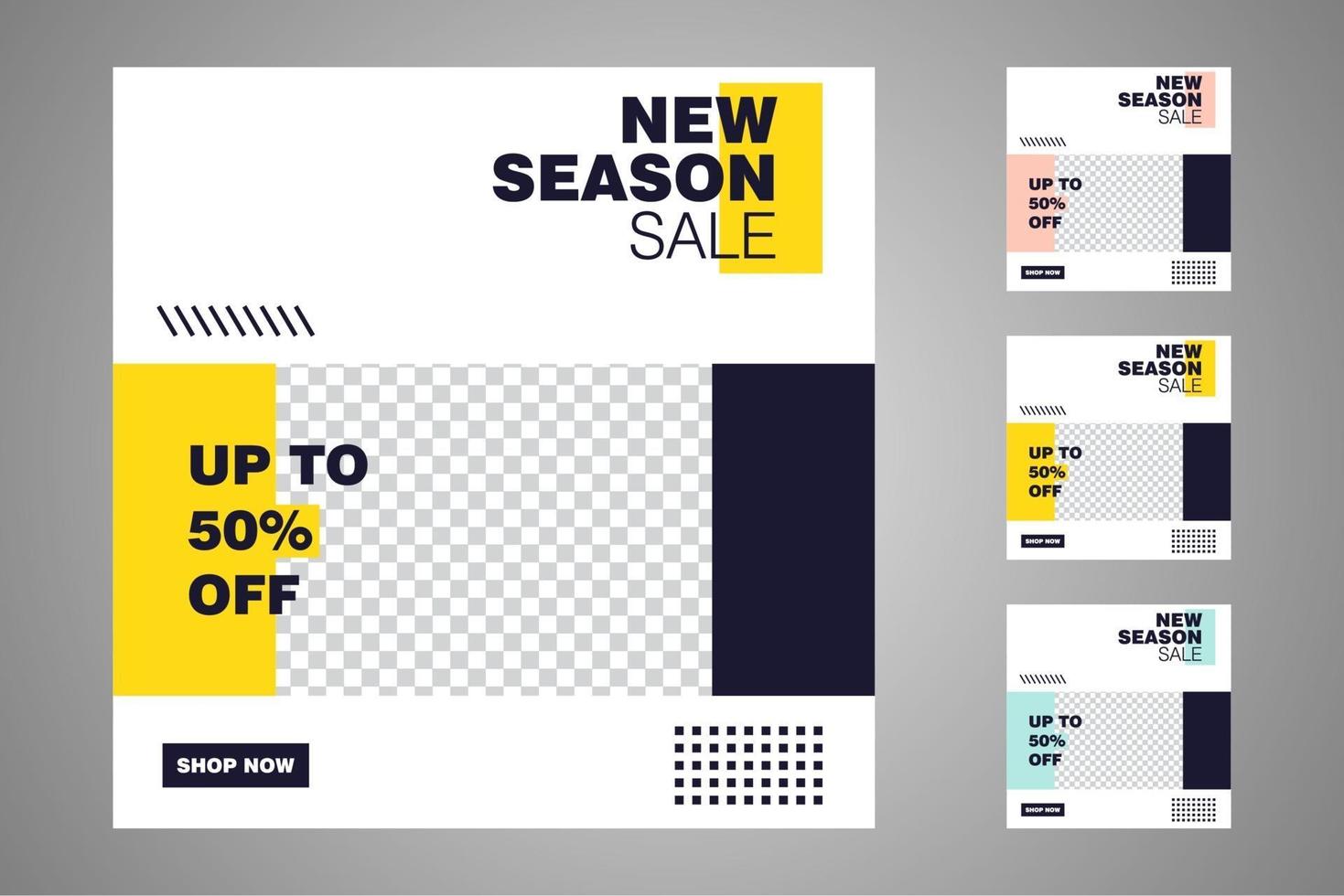 Suitable for social media posts templates and web or internet ads. vector