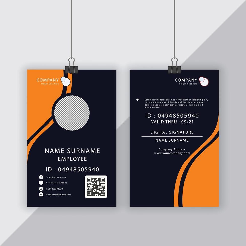 Commercial  Usable Official ID Card Template vector