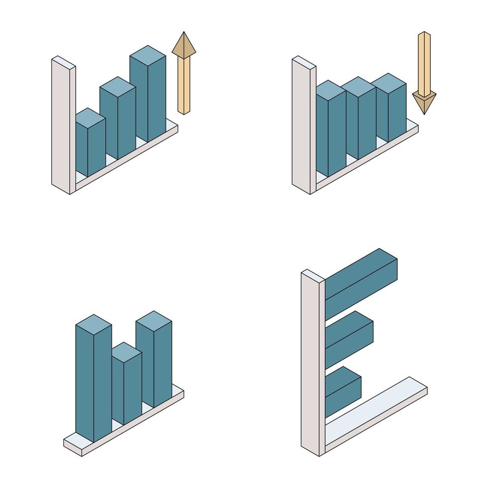 Ilustración del gráfico de análisis de datos. vector