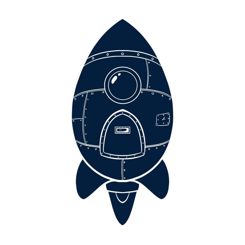 icono de silueta de cohete vector