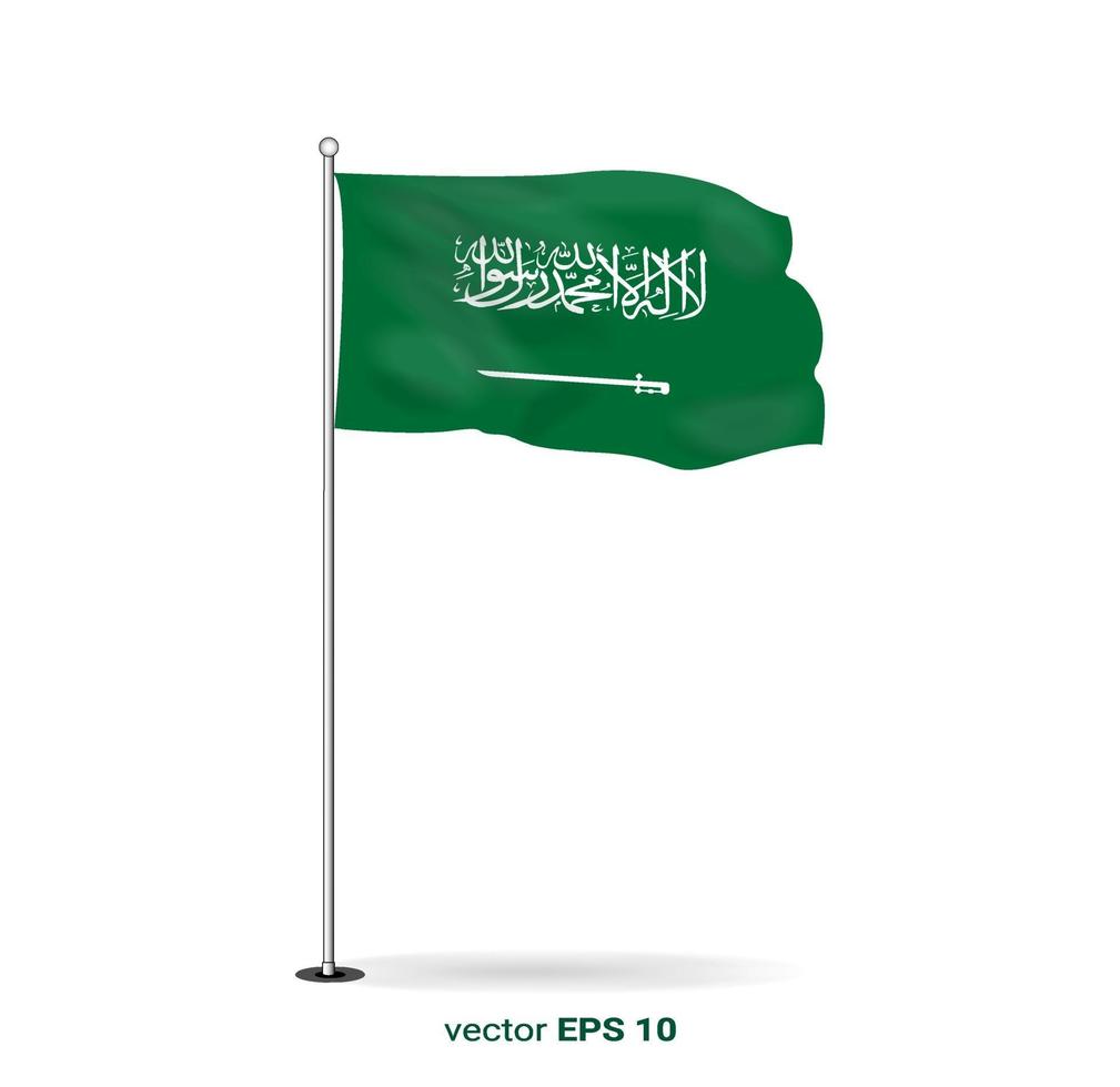 Arabia Saudita bandera nacional ilustración imagen vectorial editable vector