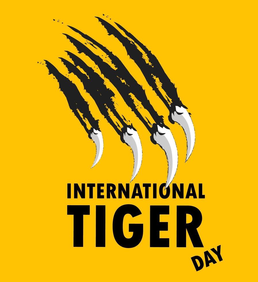 imagen vectorial del día internacional del tigre 29 de julio vector