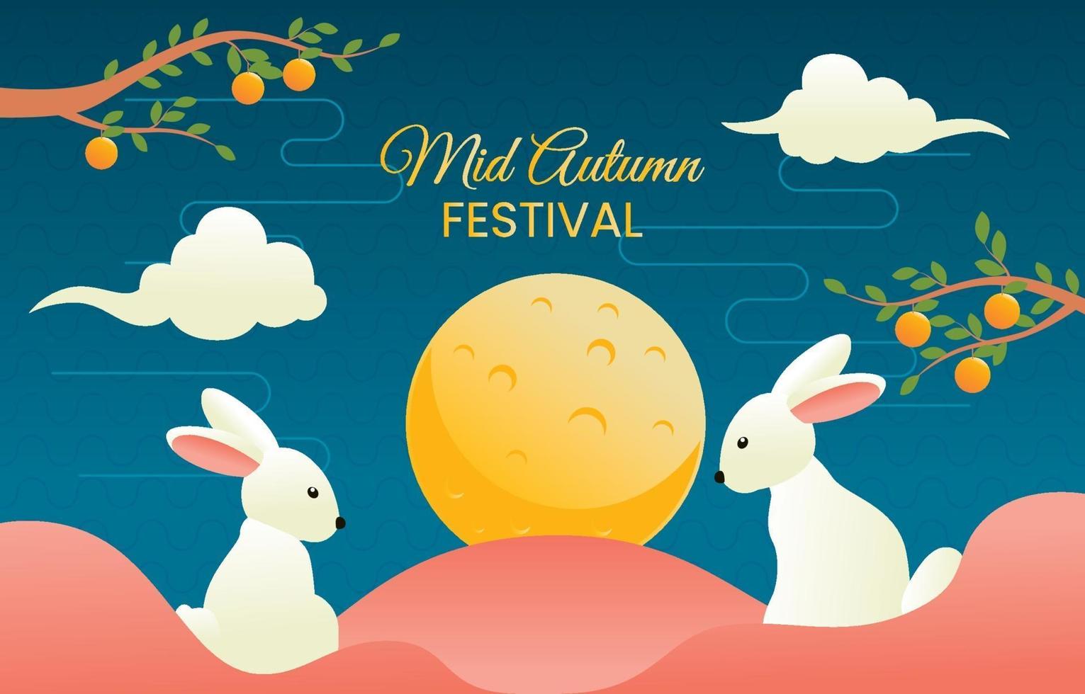 Mid Autumn Festival Background vector