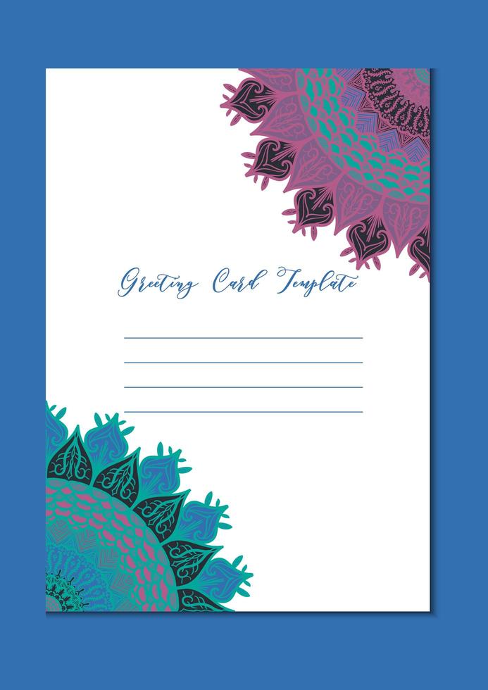 Mandala vintage template card vector