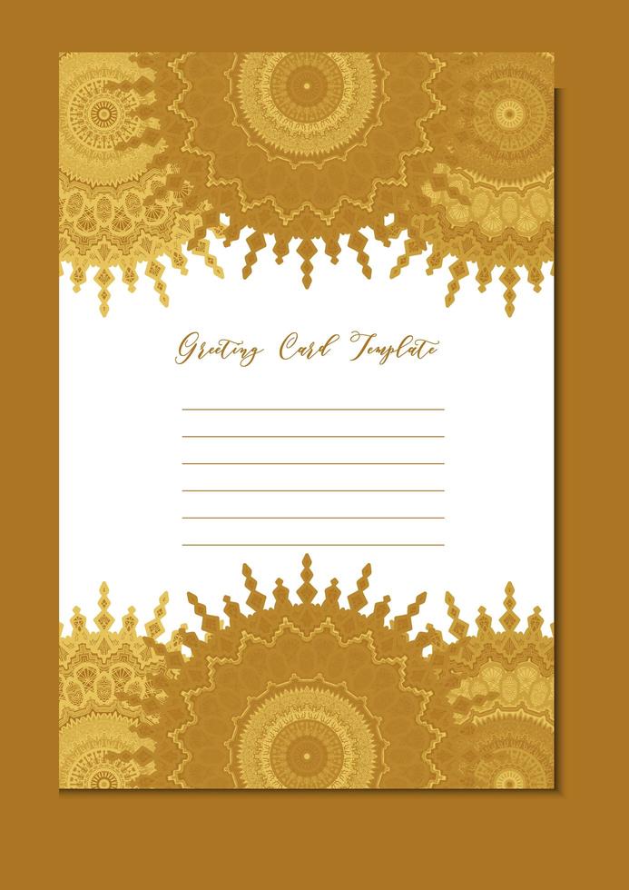 Mandala vintage template card vector