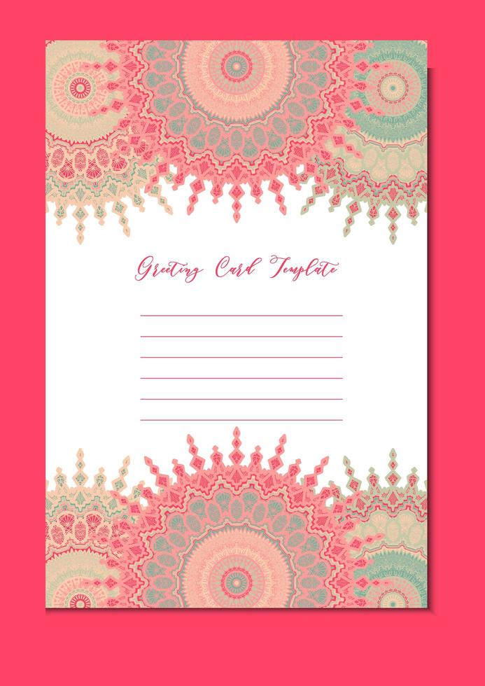 Mandala vintage template card vector