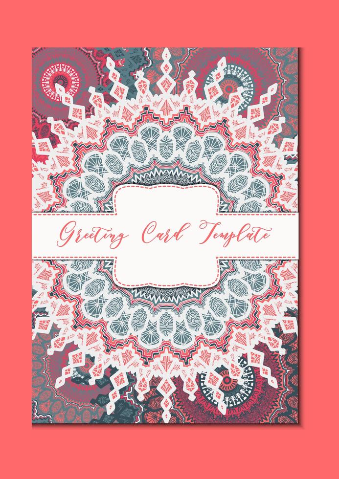 Mandala vintage template card vector