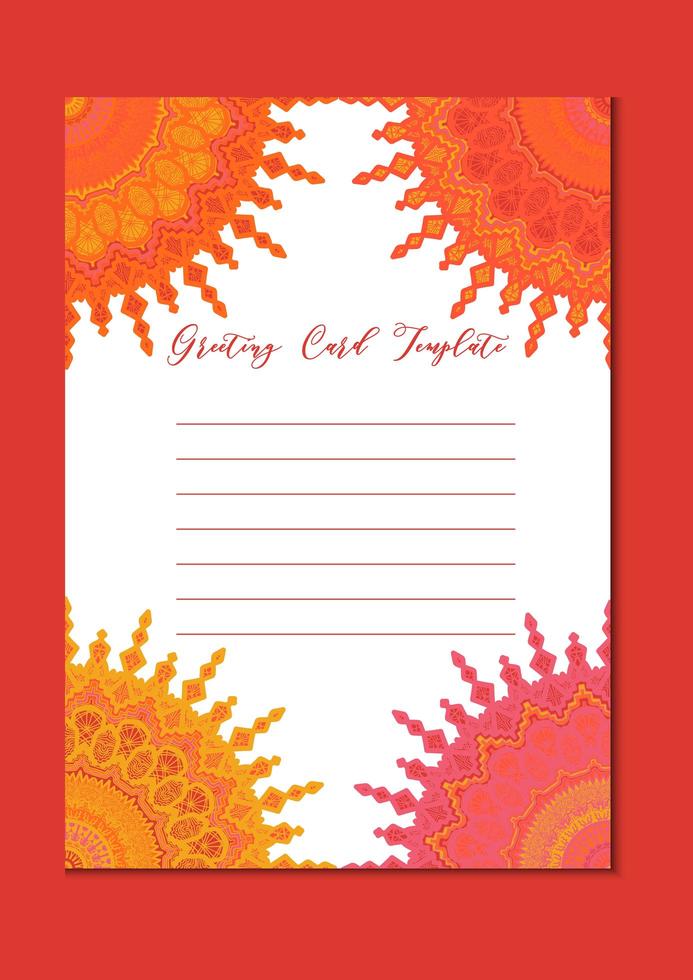 Mandala vintage template card vector