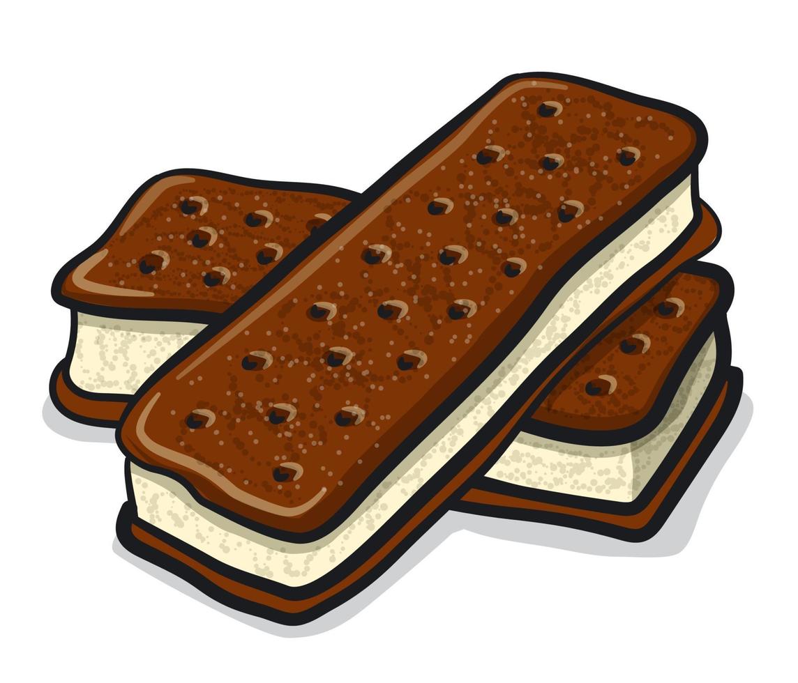 sándwiches de helado vector