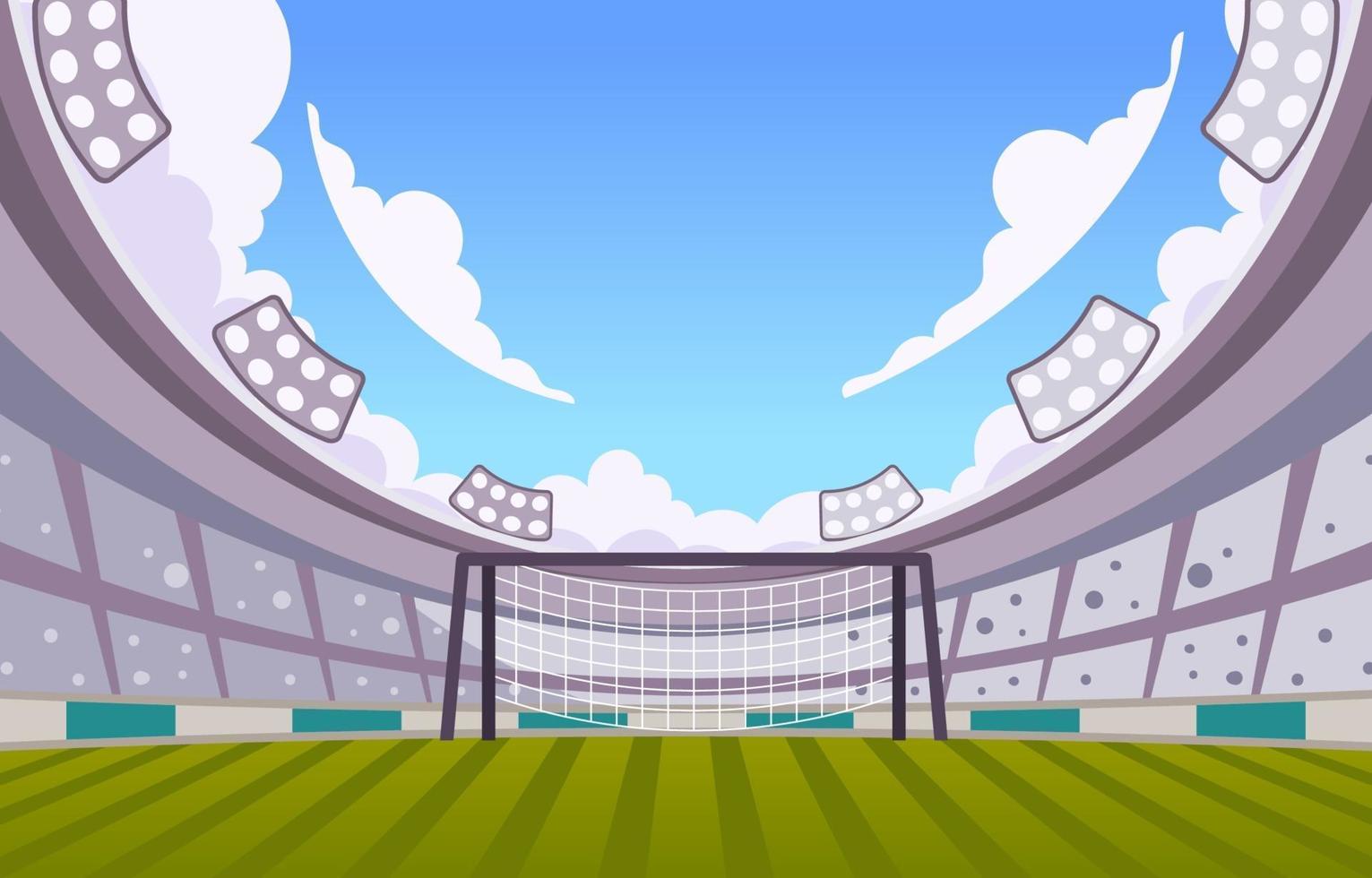 Fish Eye View of a Football Stadium Background vector