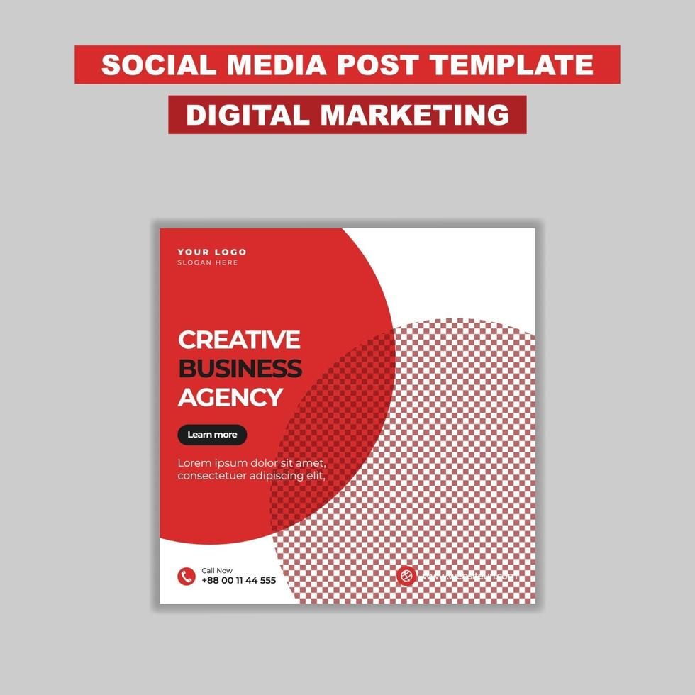 Digital Marketing Agency Social Media Post Template vector