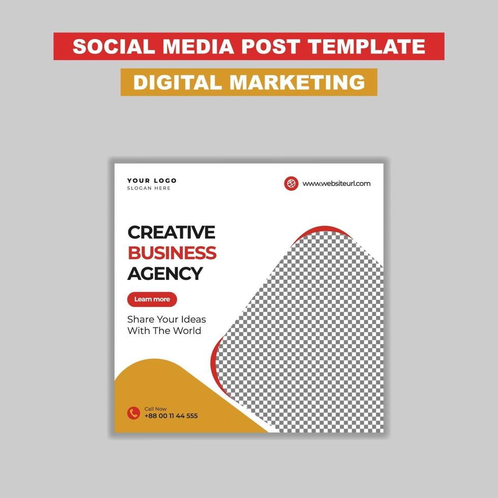Digital Marketing Agency Social Media Post Template vector