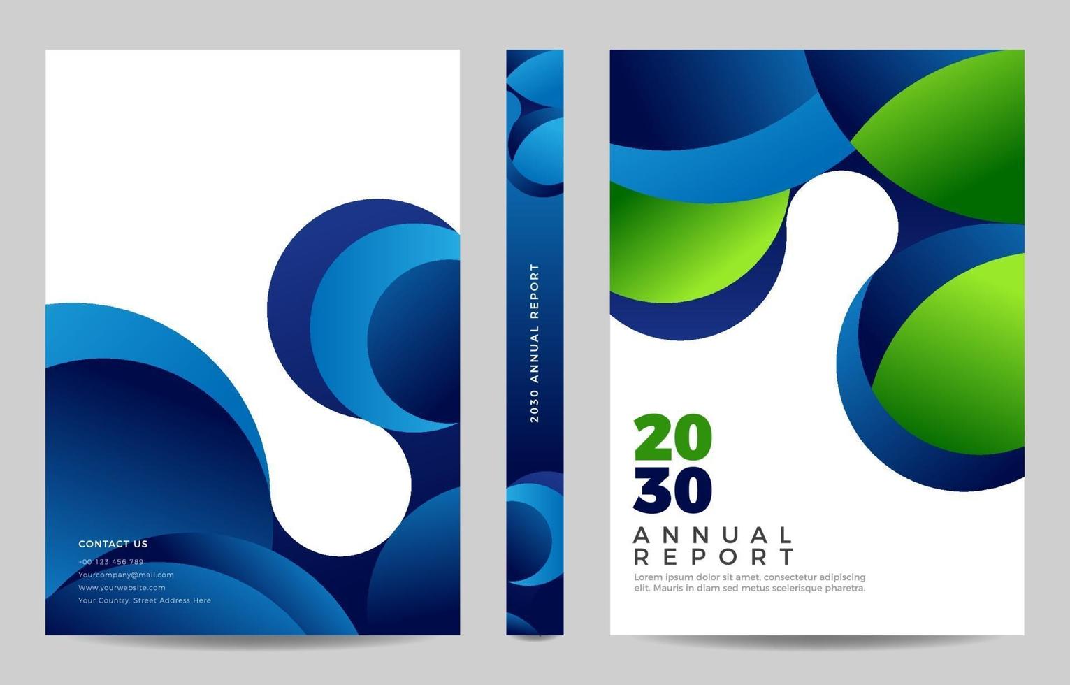 Financial Annual Report Design Template vector