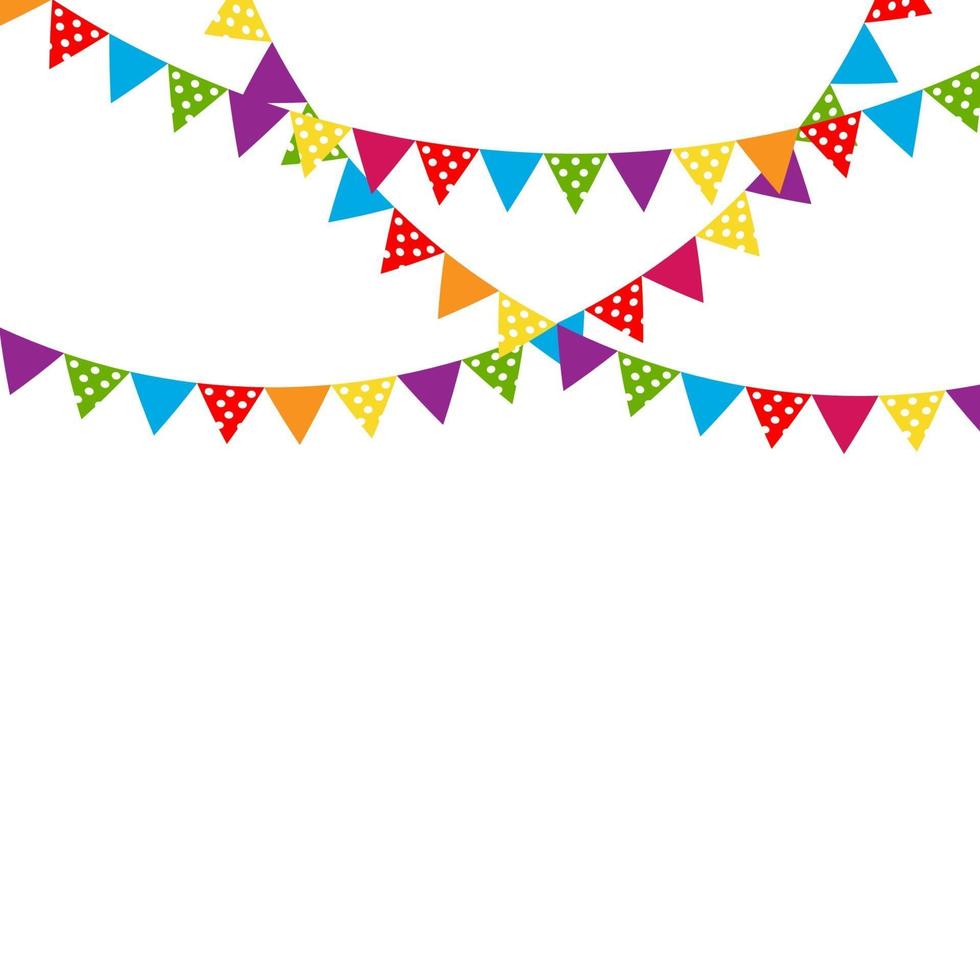 Party Background with Flags Vector Illustration