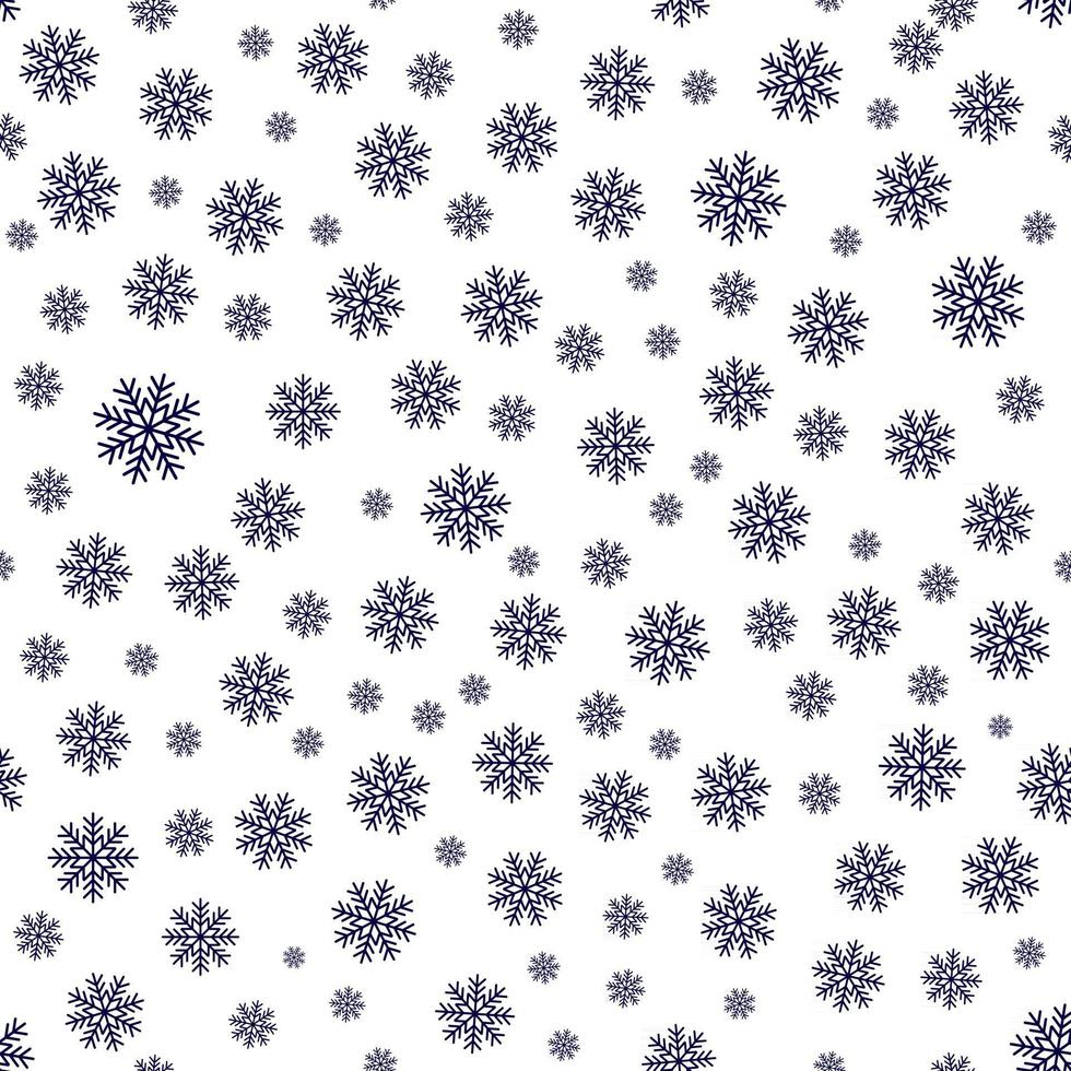 Snowflakes Seamless Repeat Vector Pattern