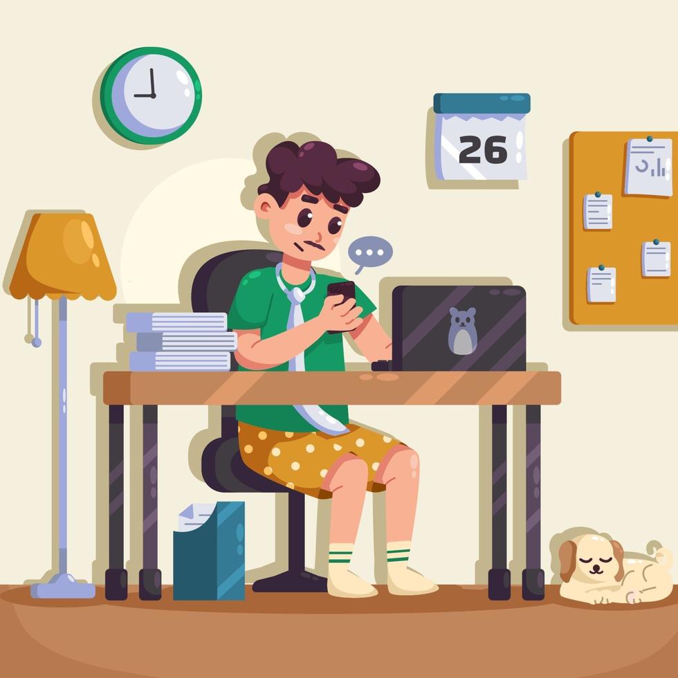 Work from Home Concept vector