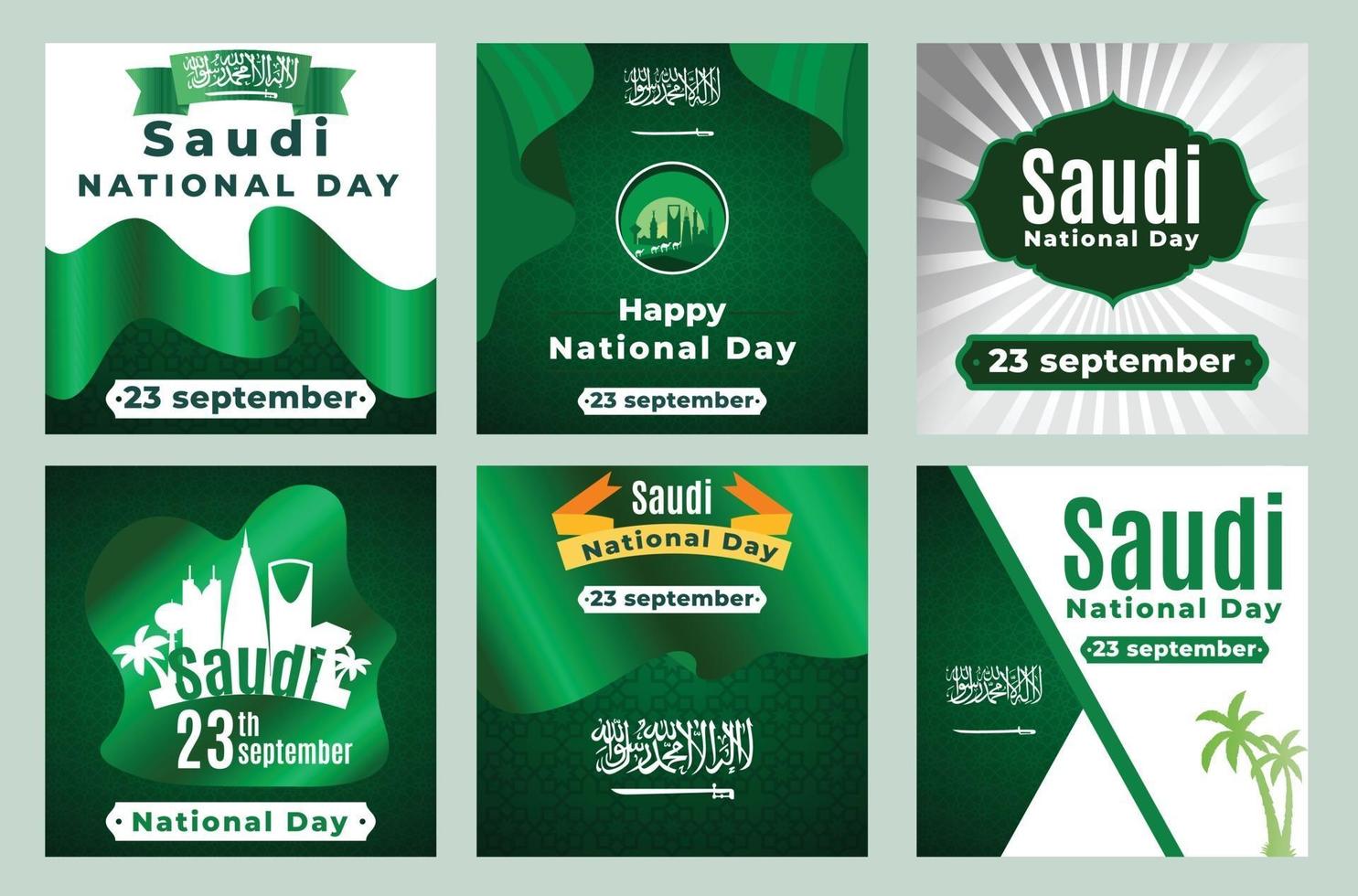 día nacional de arabia saudita el 23 de septiembre. Feliz día de la independencia vector