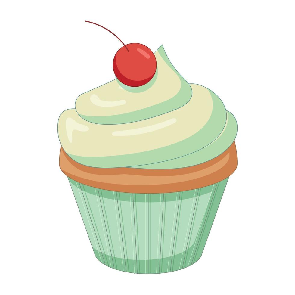 Realistic cake pastry on white background - Vector