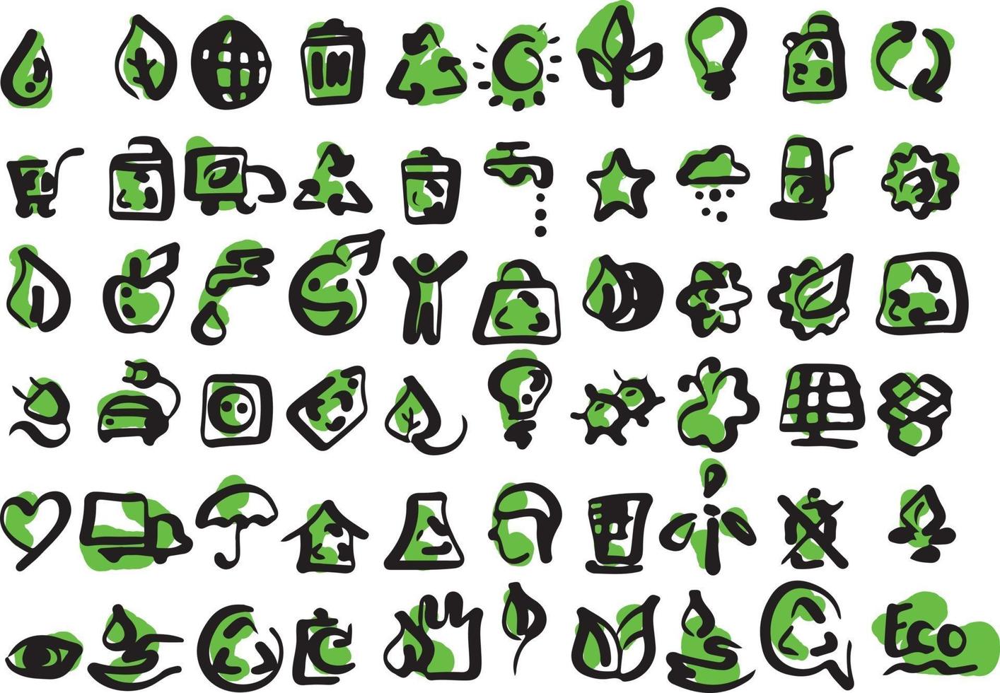 Simple set of  ecology icons vector illustration