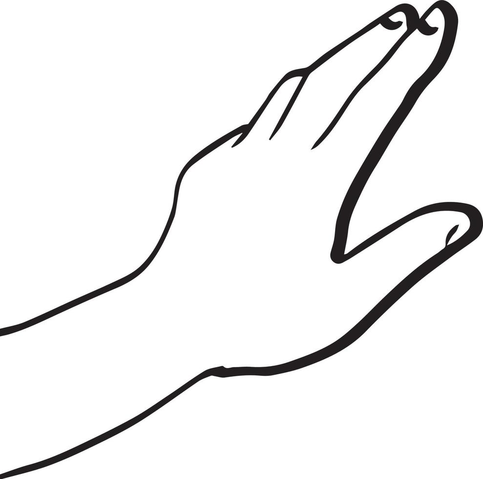 hand touching something vector