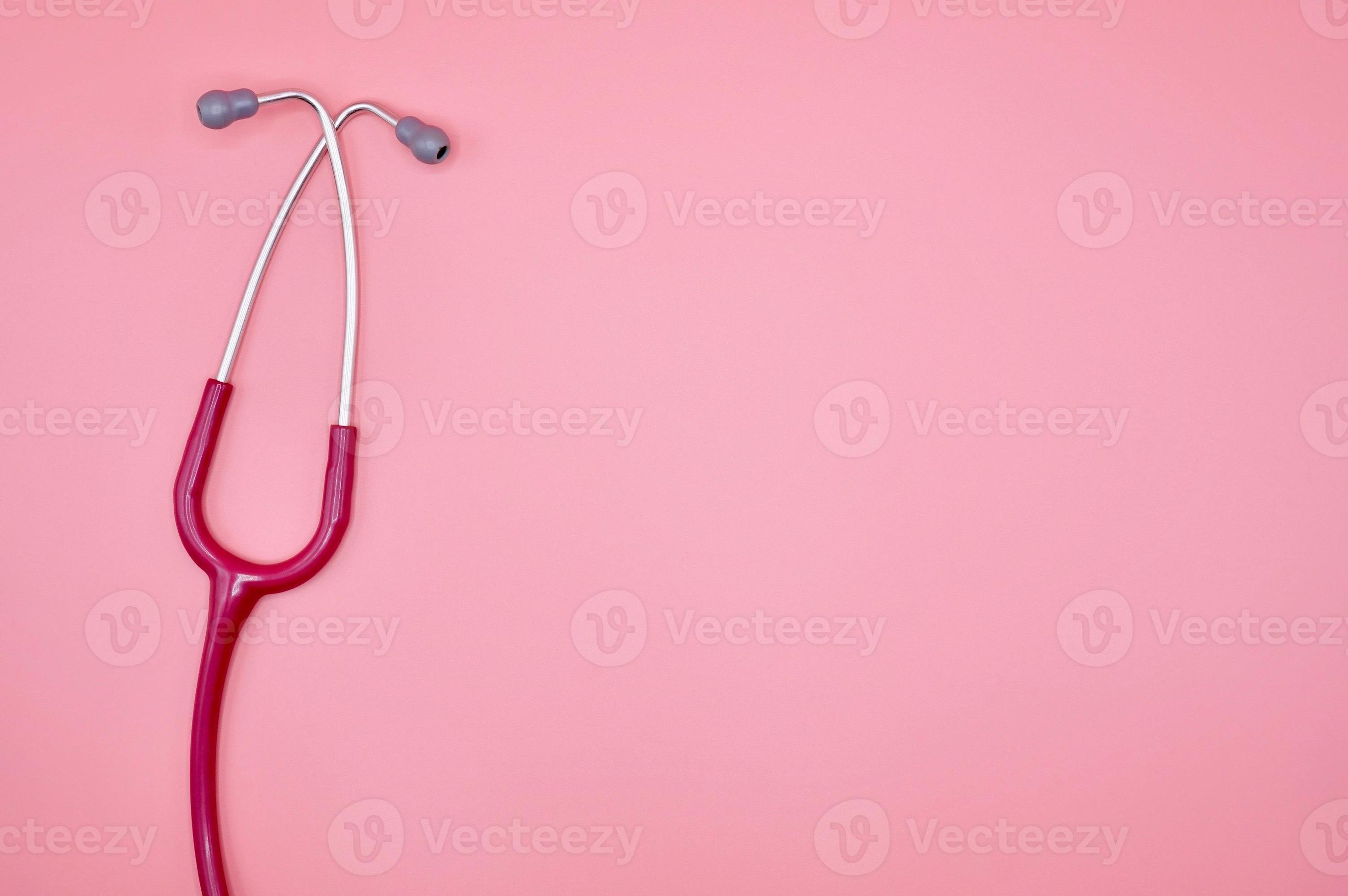 A pink stethoscope on the pink background 3096252 Stock Photo at Vecteezy