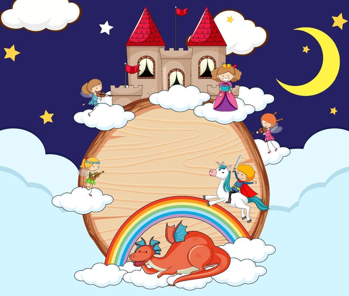 Fairy tale banner template vector