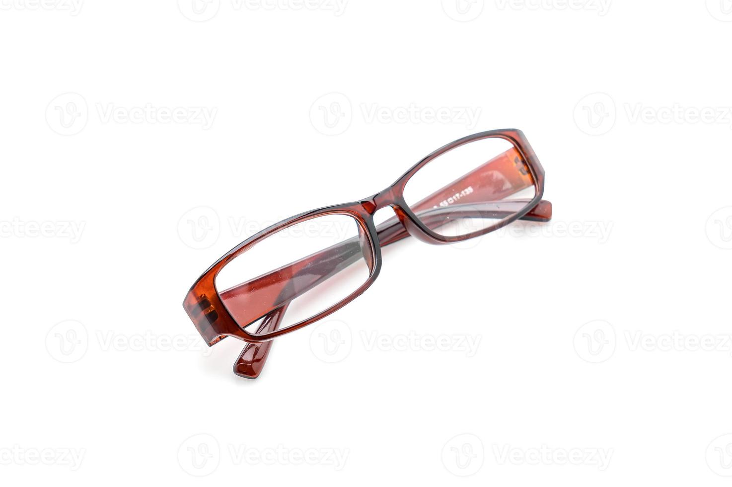 Eyeglasses, spectacles or glasses on white background photo