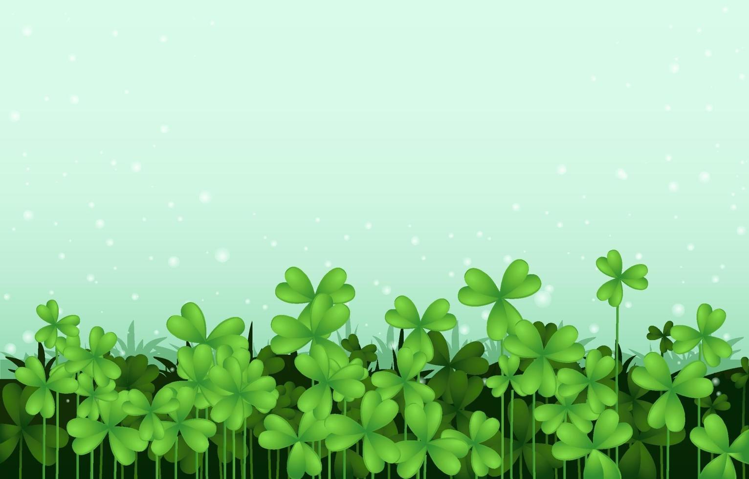 Green Clover Scenery Background vector