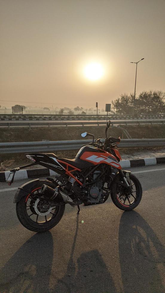 City, Country, MMM DD, YYYY - Morning ride on a Ktm Duke 250 photo