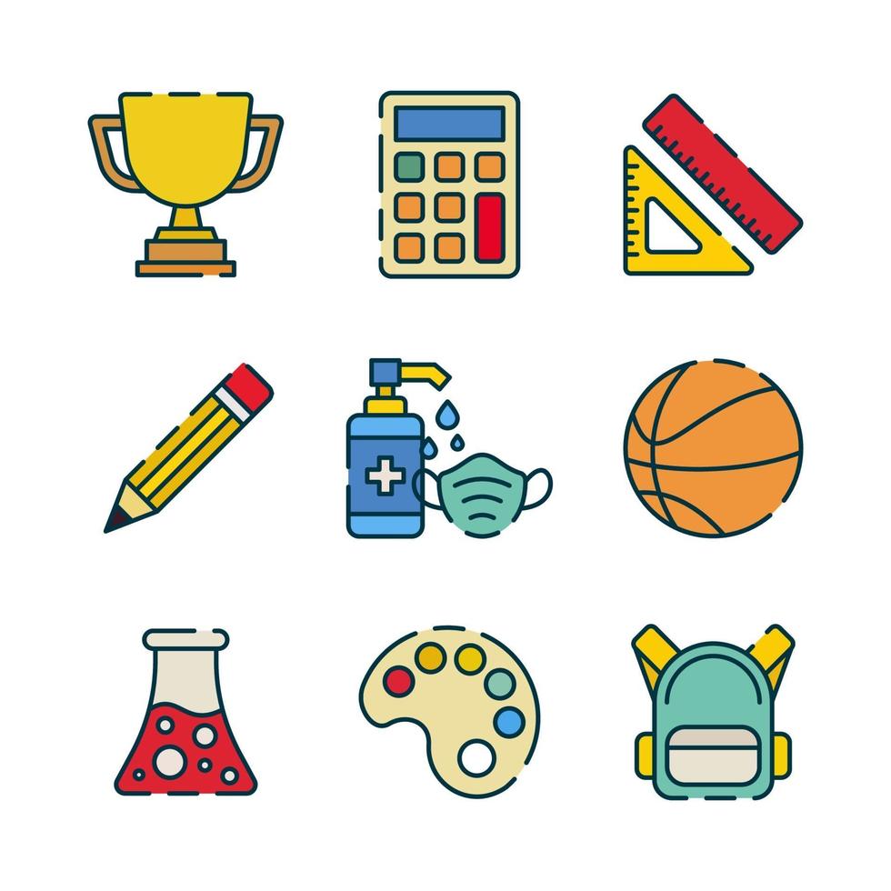 Icon of Back to High School with Protocol vector