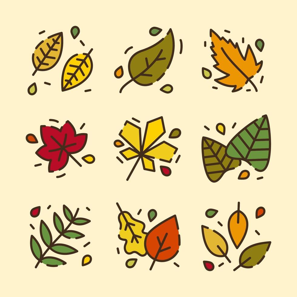 Autumn Leaves Elements vector