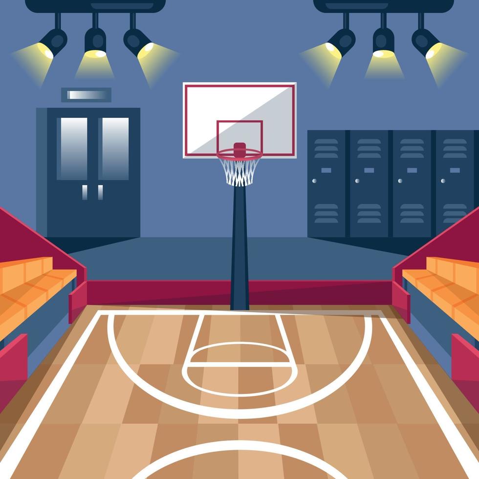 fondo de la cancha de baloncesto vector