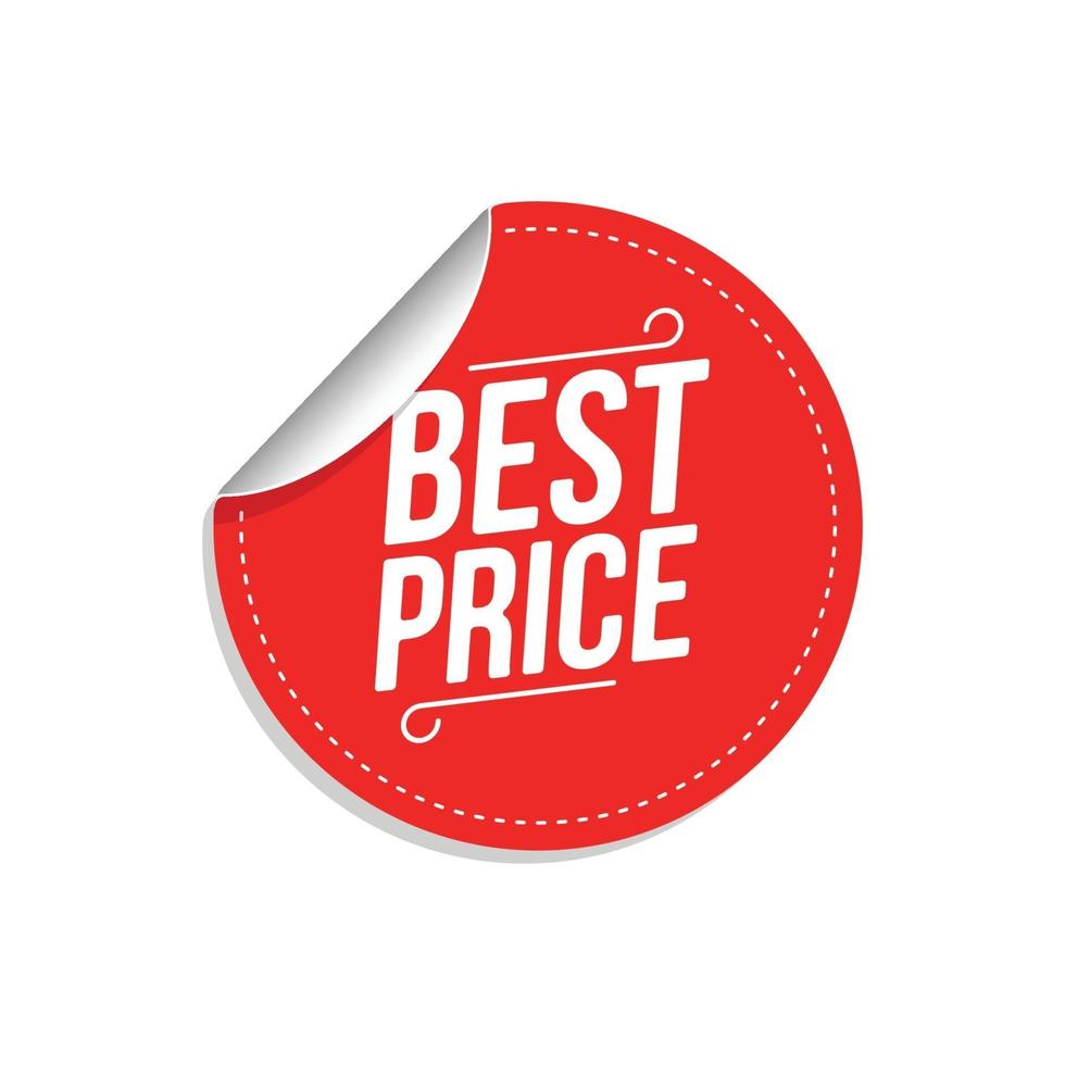 Best price sticker badge discount sale for promotion vector