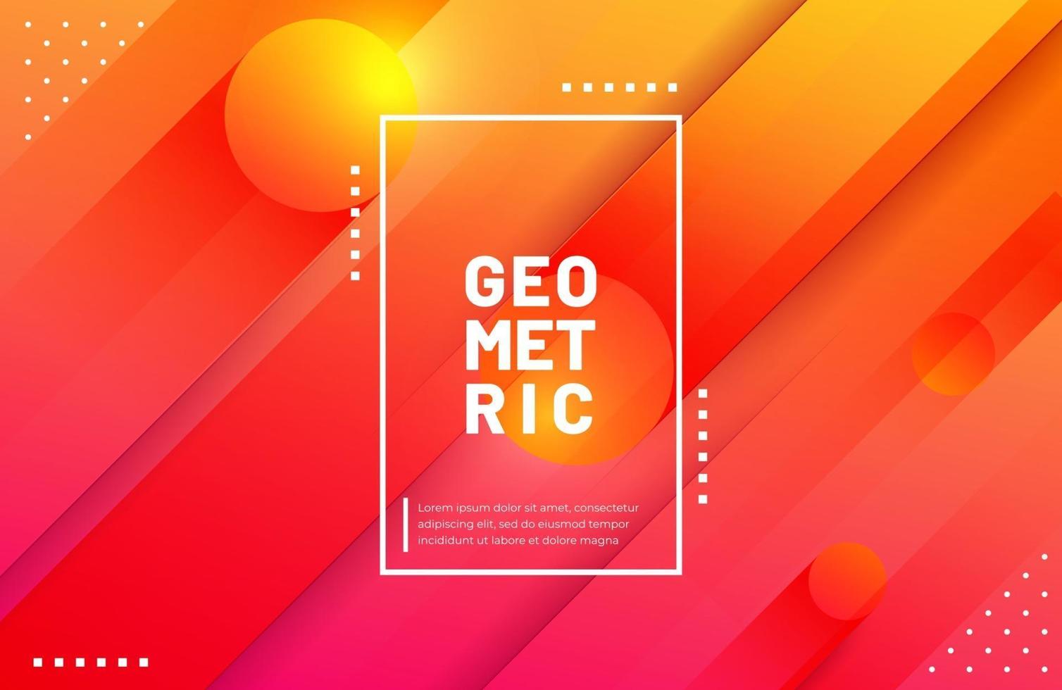 fondo geométrico mínimo en color degradado de moda vector